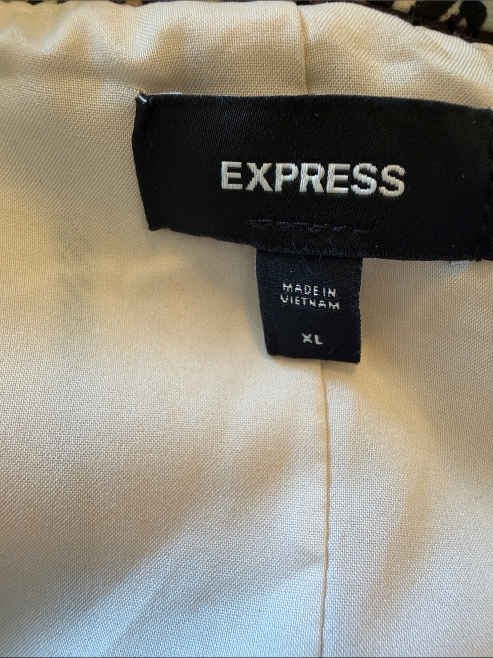 Express Cream Vest with Black Pinstripes - Picture 2 of 2